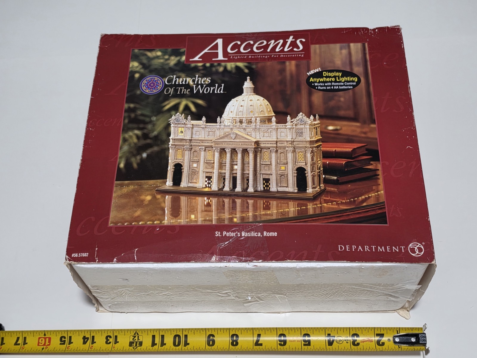 Dept 56 St. Peter’s Basilica, Rome Churches of The World Accents OOP RARE! READ