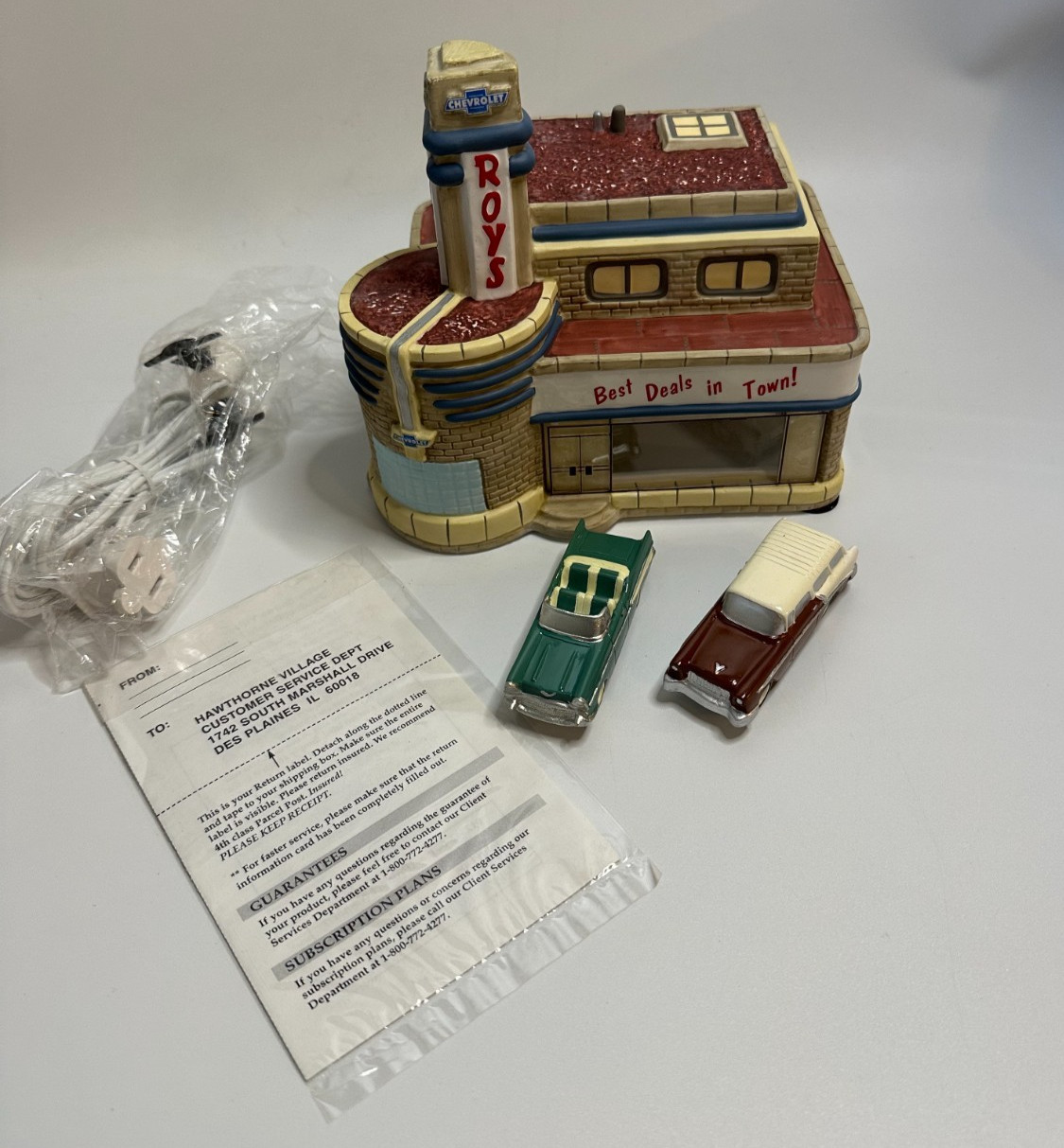 Hawthorne Village Roy’s Chevrolet #79206 RememberingMainSt 1998 ceramic building
