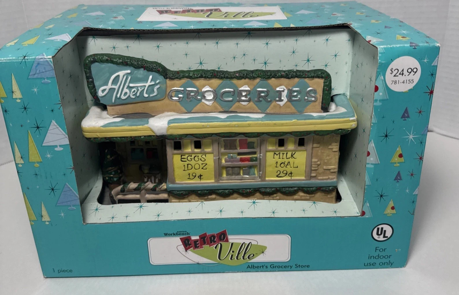 Retro Ville Albert’s Grocery Store Santa’s Workbench