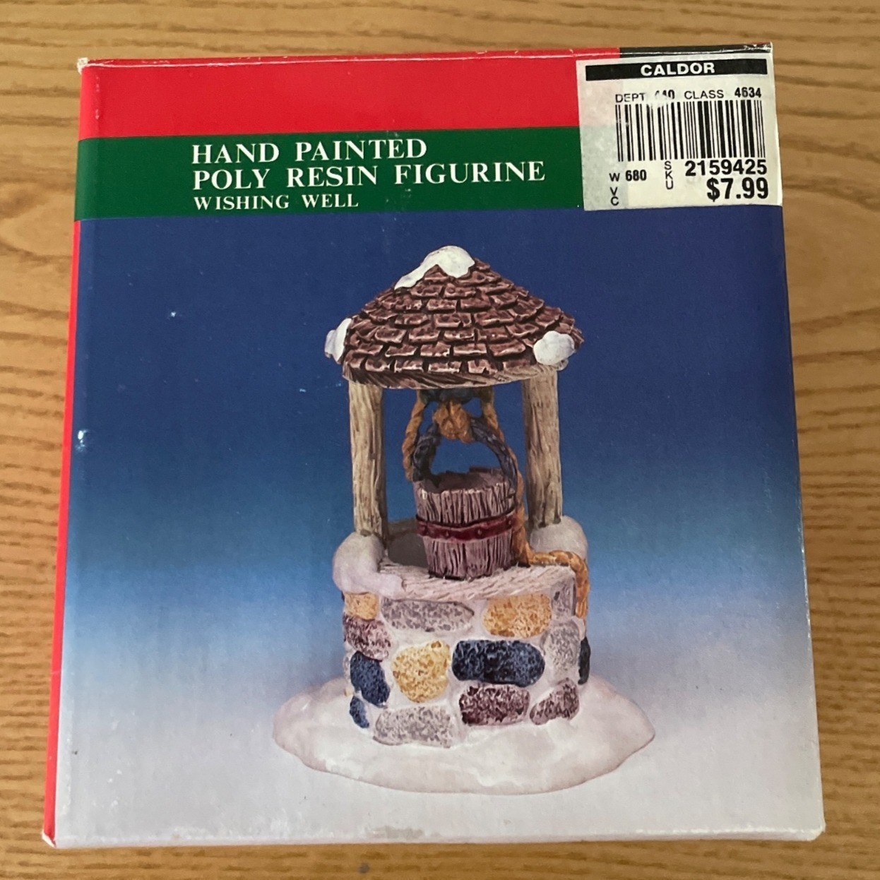 Vintage Lemax Stone Wishing Well Christmas Village Accessory Caldor Made Taiwan