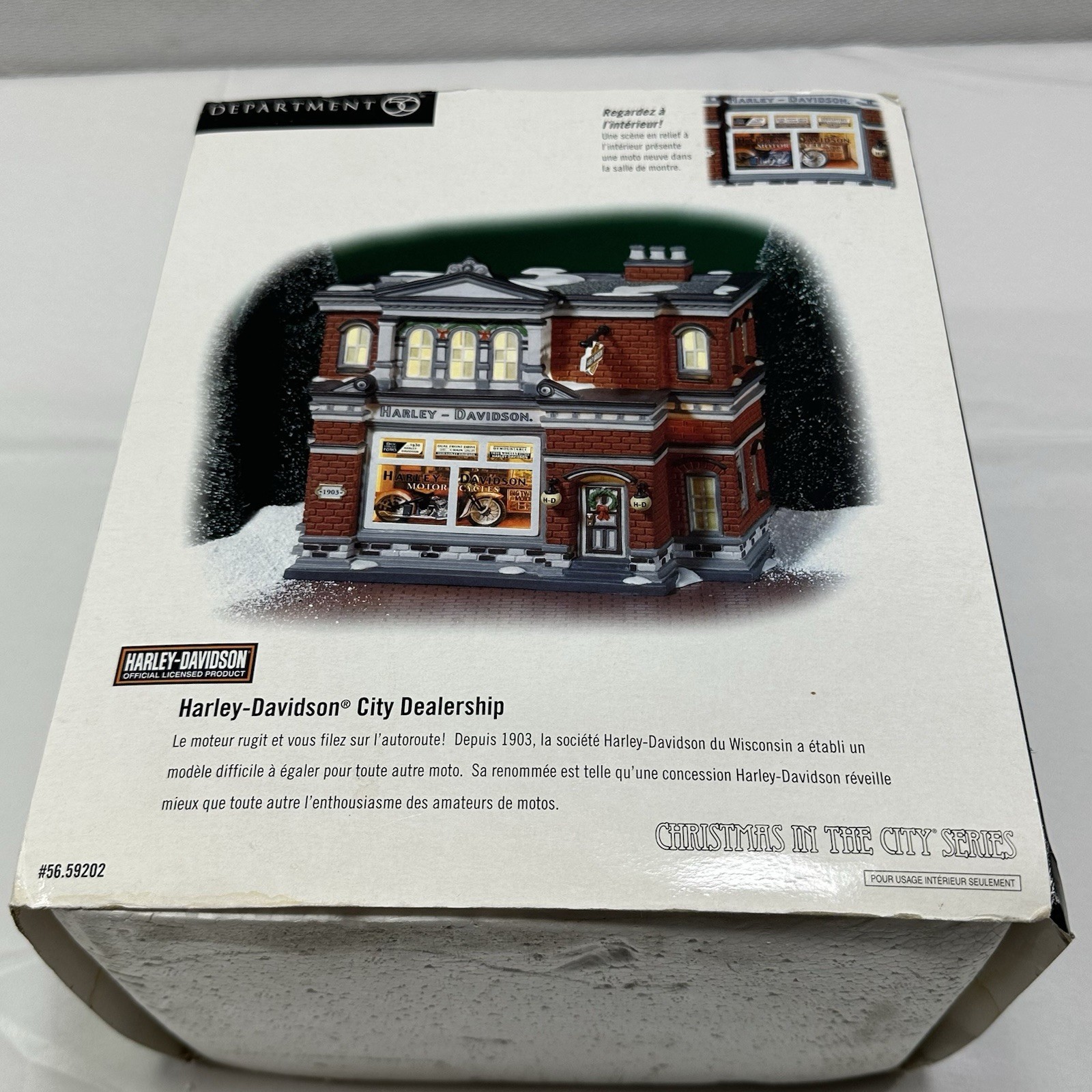 Department 56 Harley-Davidson City Dealership Christmas in the City 59202 NEW*