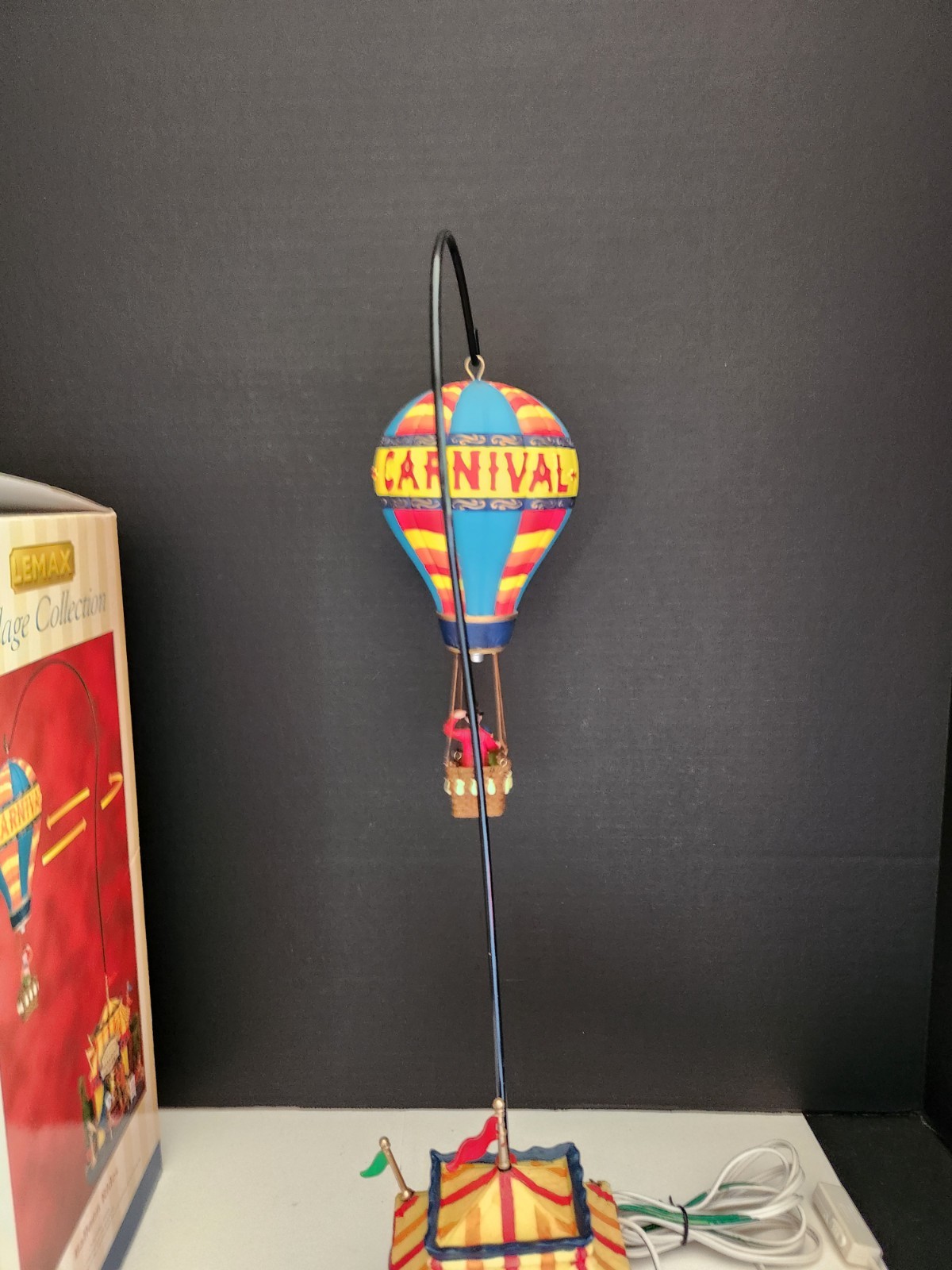 Vtg Lemax 2006 Village Balloon Rides Carnival Circus Lighted Moves 644916 W/Box