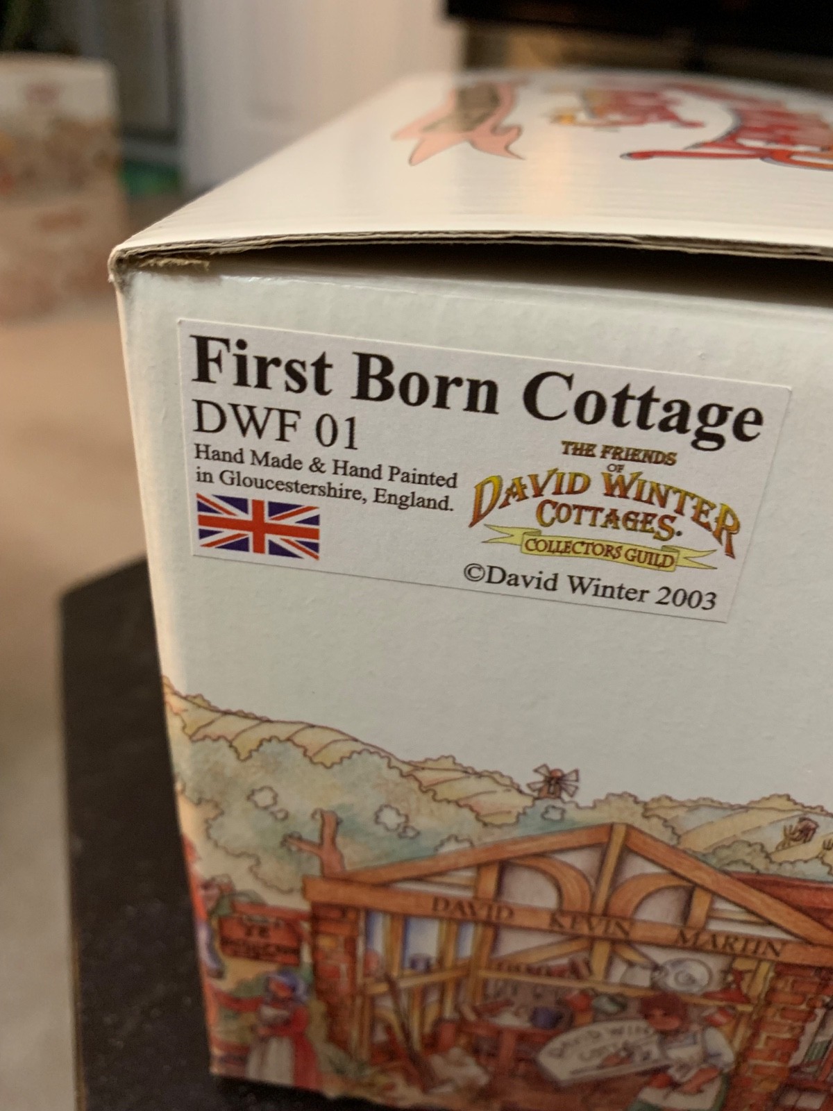 David Winter First Born Cottage British Hand made and Hand Painted DFW 01 2003