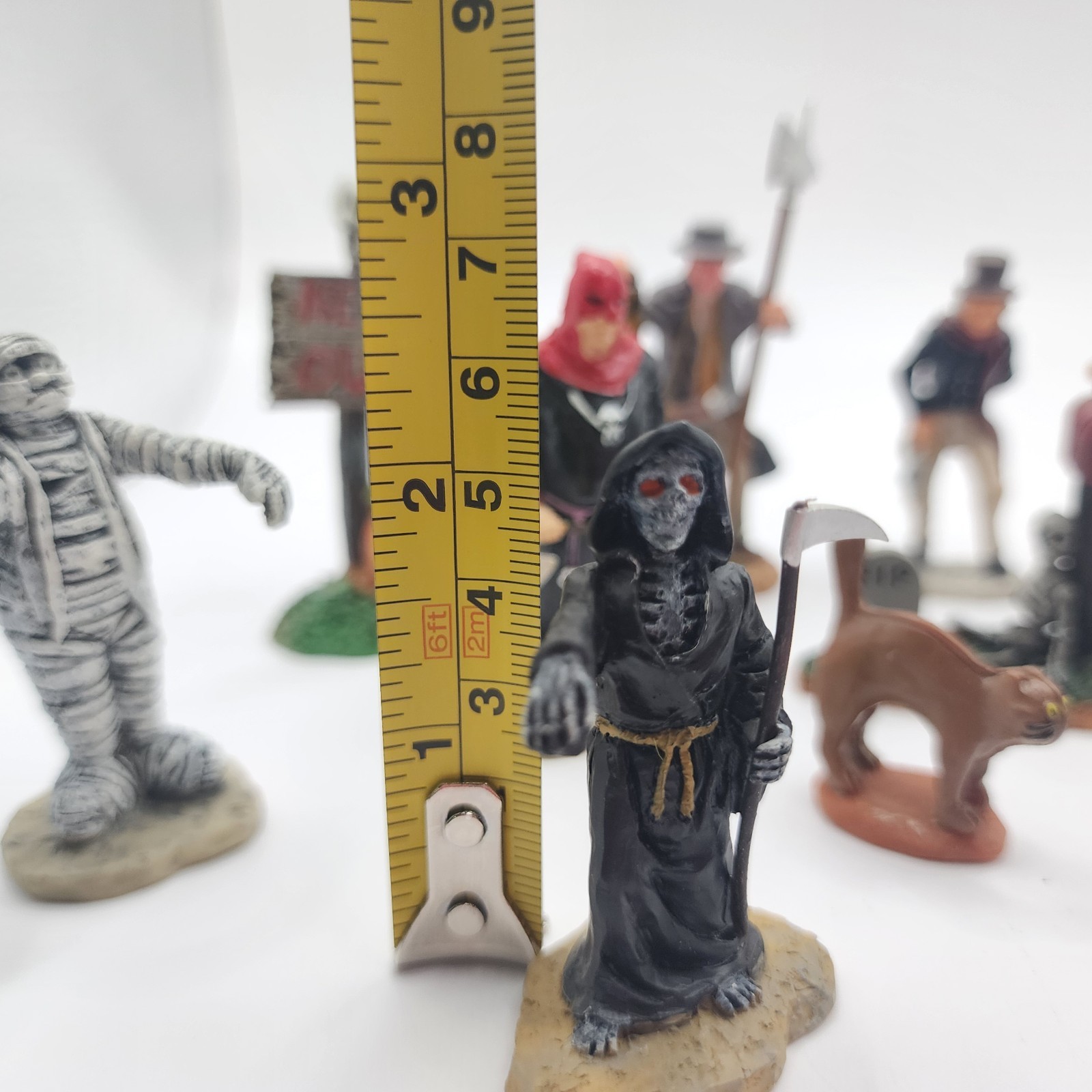 Lemax Spooky Town Halloween Figures Lot Of 12 Trick Or Treater Horse Mummy Witch