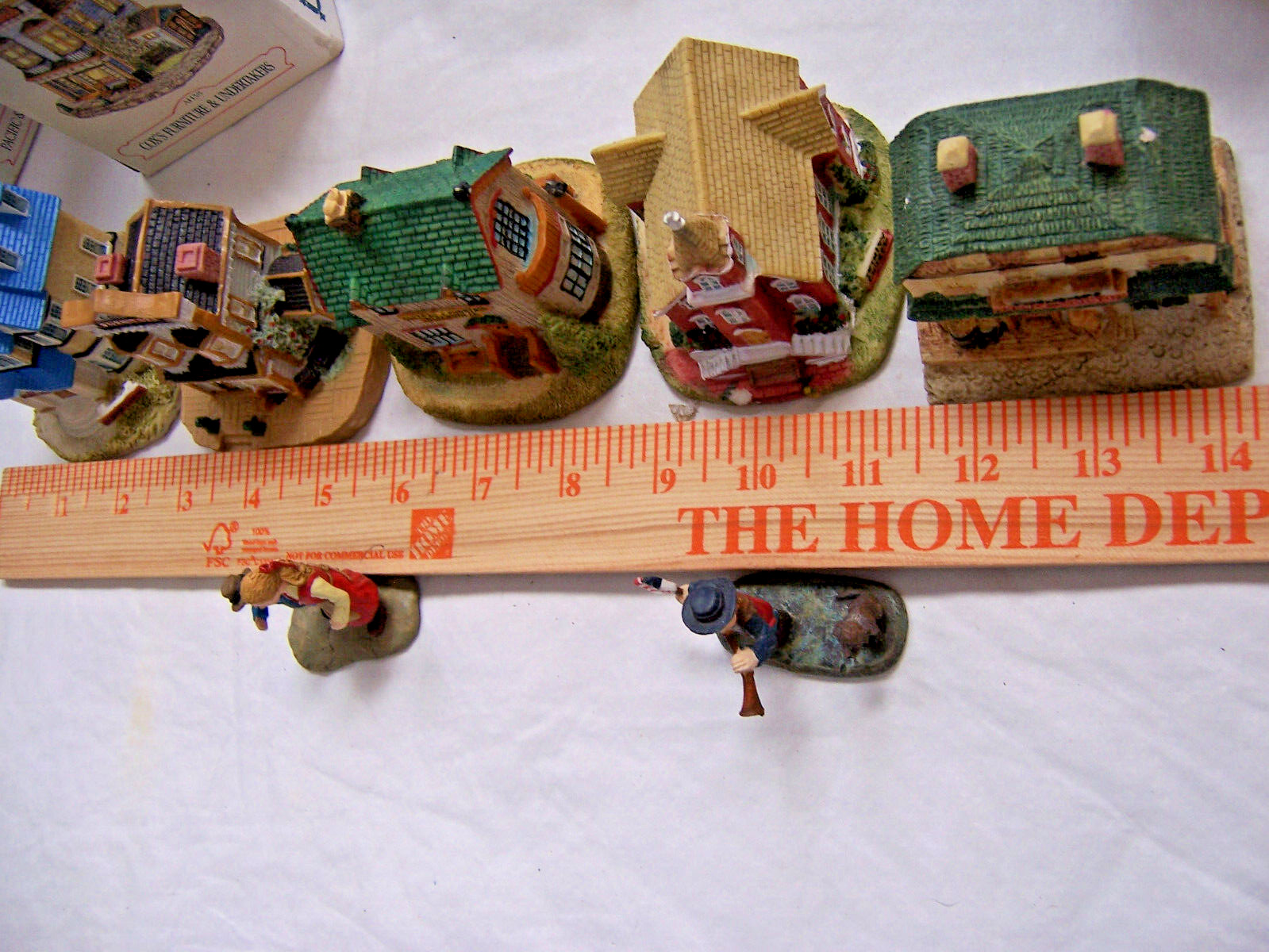 Liberty Falls Americana Folk Art Village Lot Buildings Church Train + Lang Wise