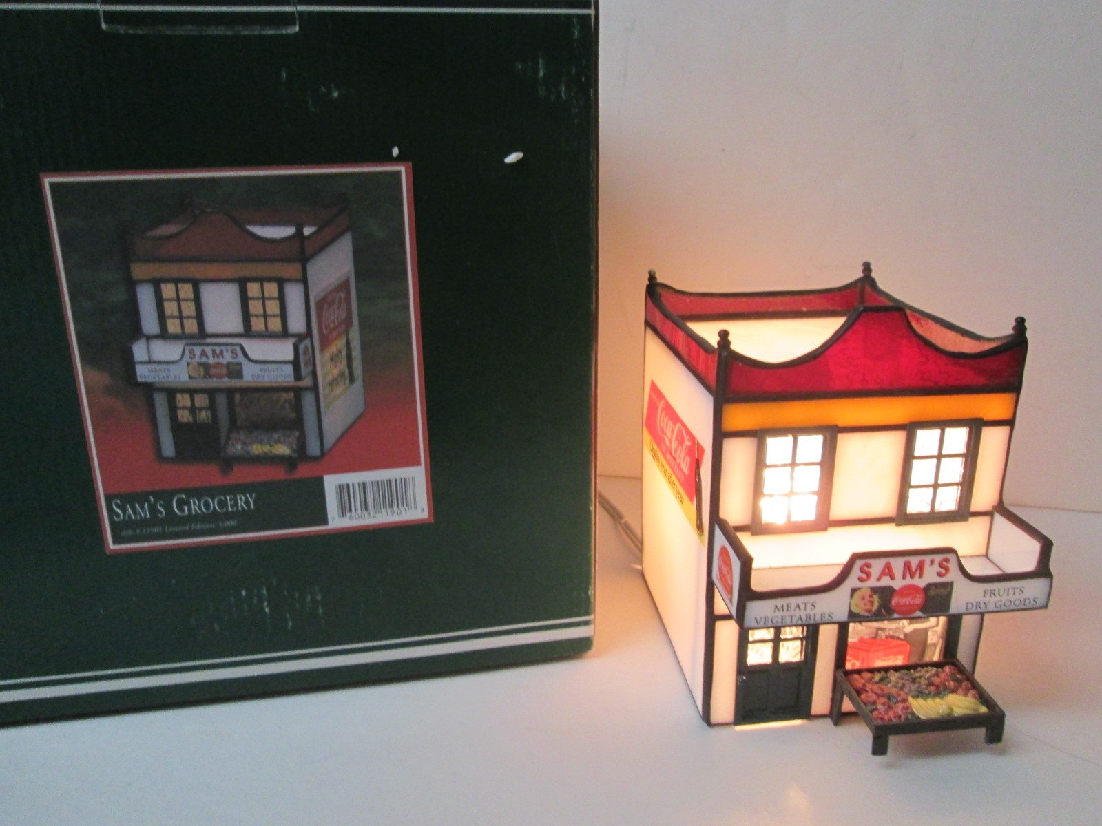 Vintage 1997 Forma Vitrum Stainglass Sam’s Grocery Store – Limited Ed. Coca Cola