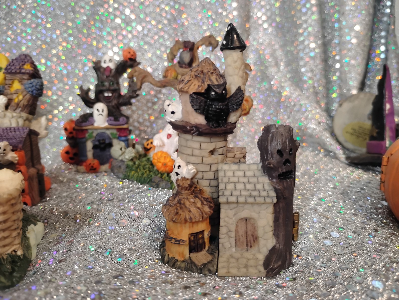 Lot of 13 Assorted Small Halloween Village Figures 1″-3″ – See Pictures