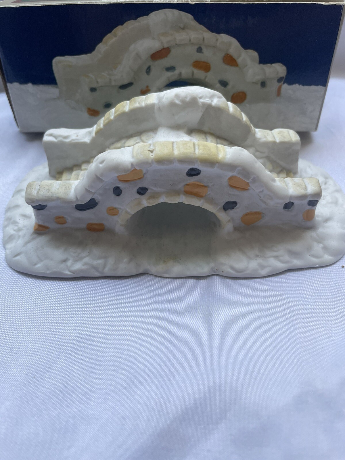 Vintage 1992 Christmas Valley Collection Bridge Ornament by Seasonal Specialties