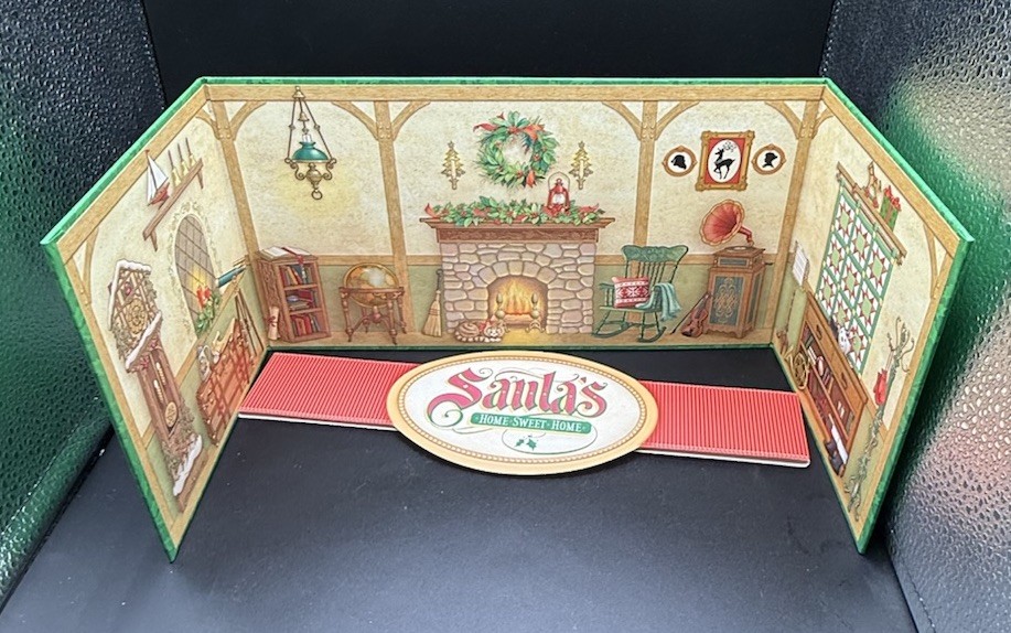 Rare Hallmark SANTA’S Home Sweet Home KOC Event Christmas BACKDROP HTF! New 42D