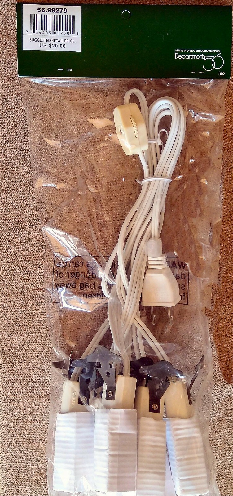 Village 6 Socket Light Set #99279 Department 56 -BUYER GUARANTEE