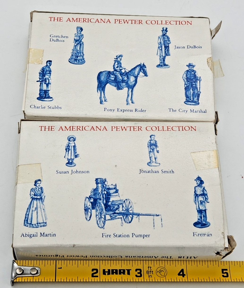 2 Boxes Liberty Falls Americana Pewter Collection AH18, & AH19 (READ, missing 1)