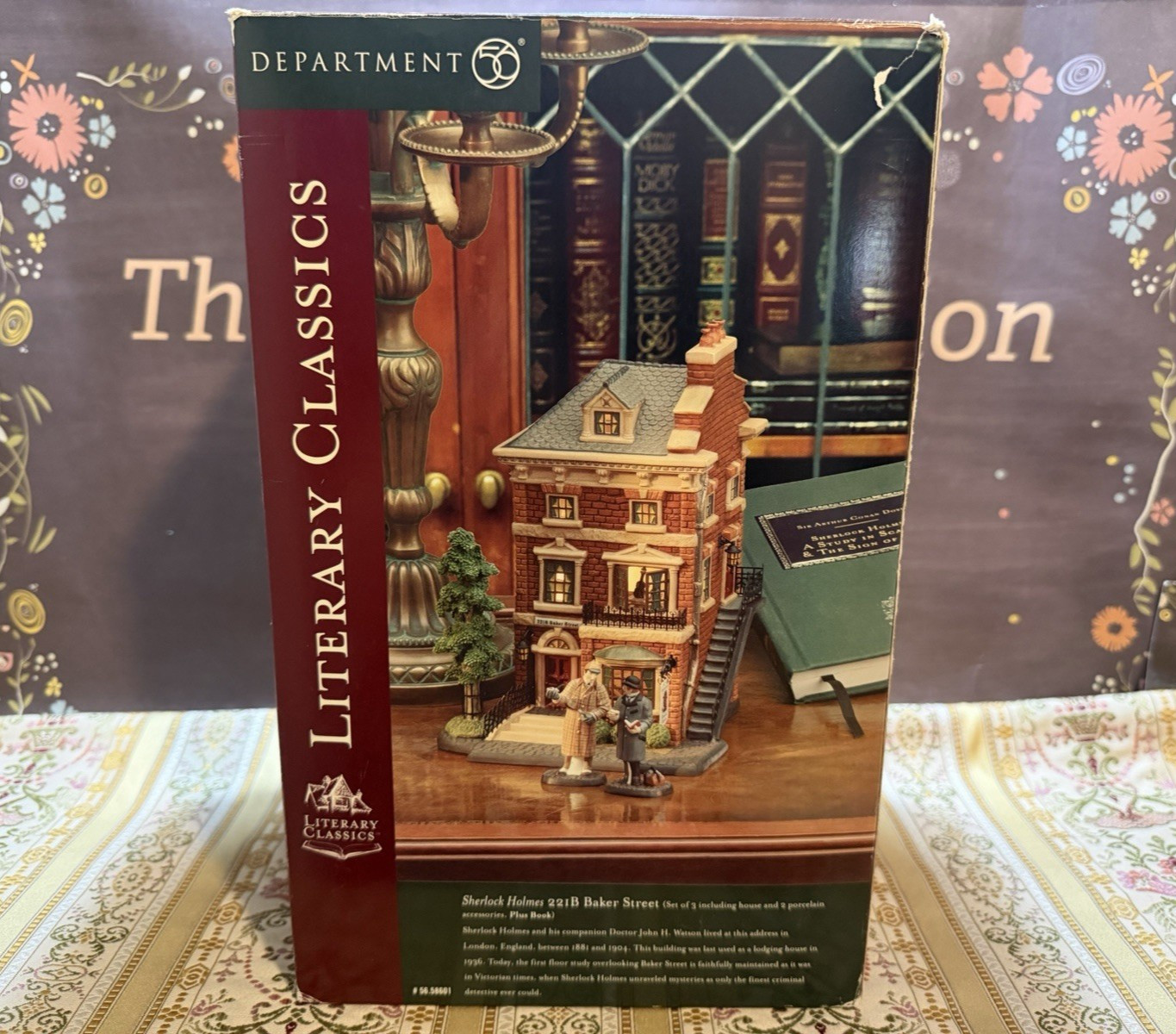 Department 56 Literary Classics Sherlock Holmes 221B Baker Street No Book In Box