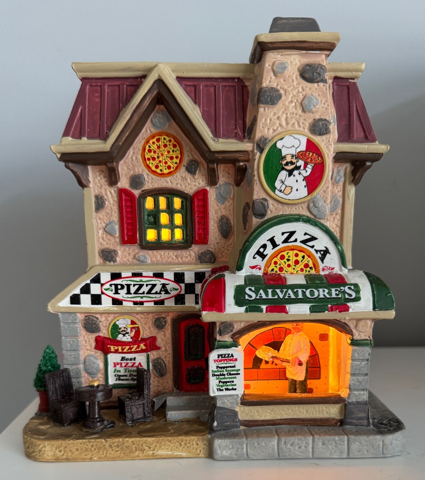 RARE Lemax Coventry Cove Salvatore’s Pizzeria Christmas Village House 2017 READ!