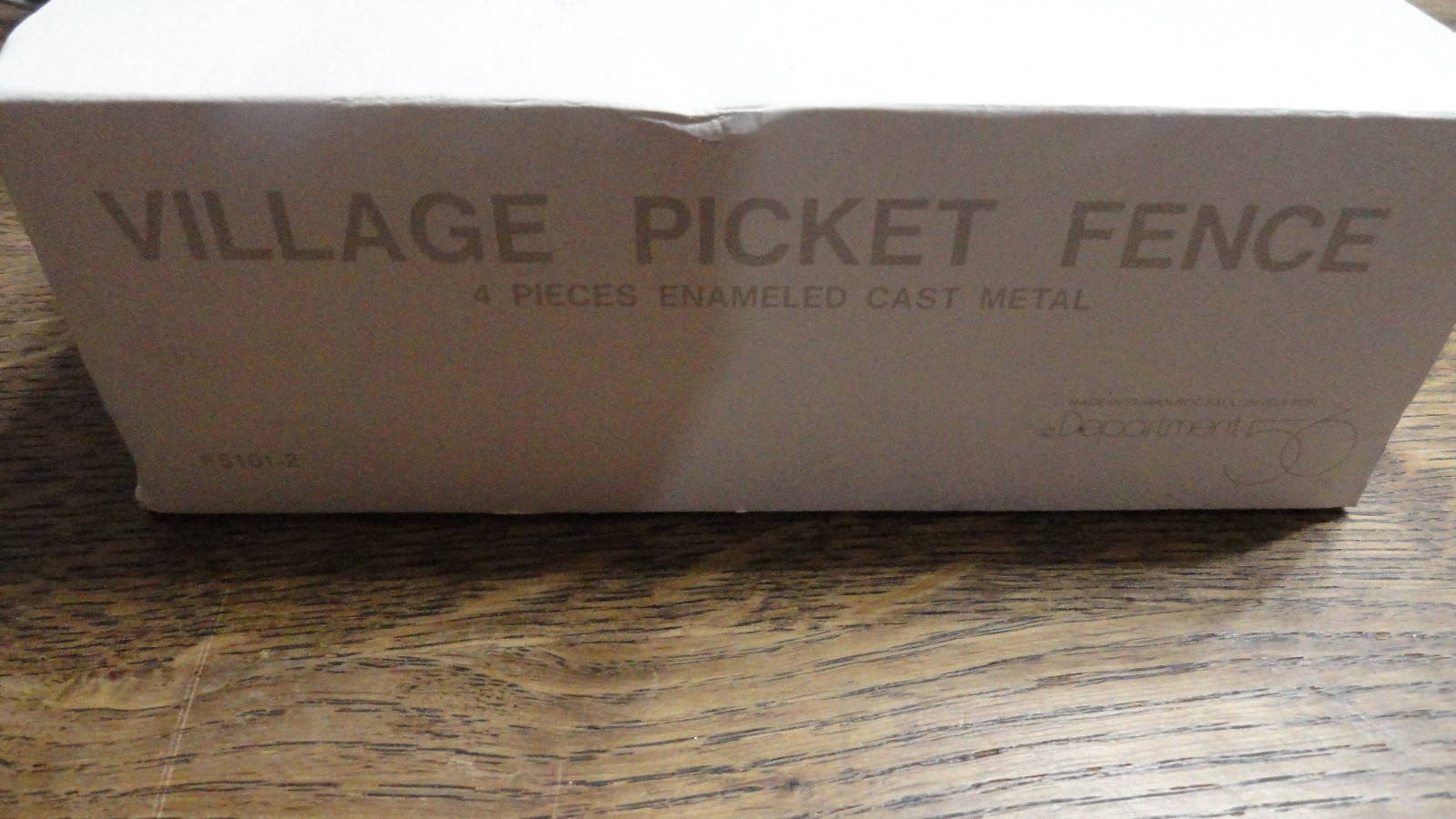 Vtg Dept 56 Village Picket Fence 4 Piece Set Cast Metal Taiwan Excellent