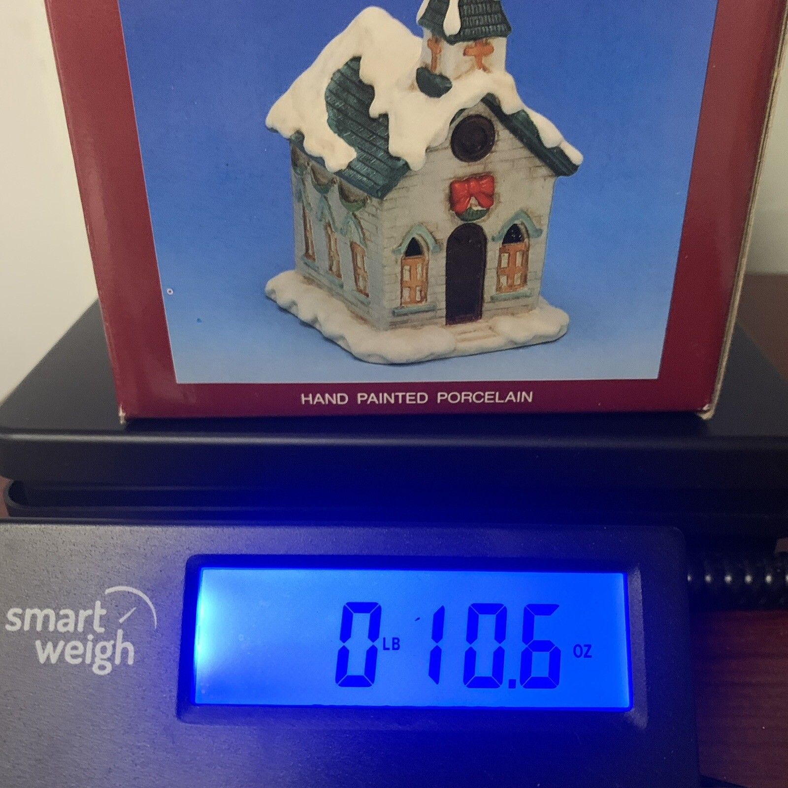 Vintage Holiday Home Colonial American Porcelain Church Christmas Village Taiwan