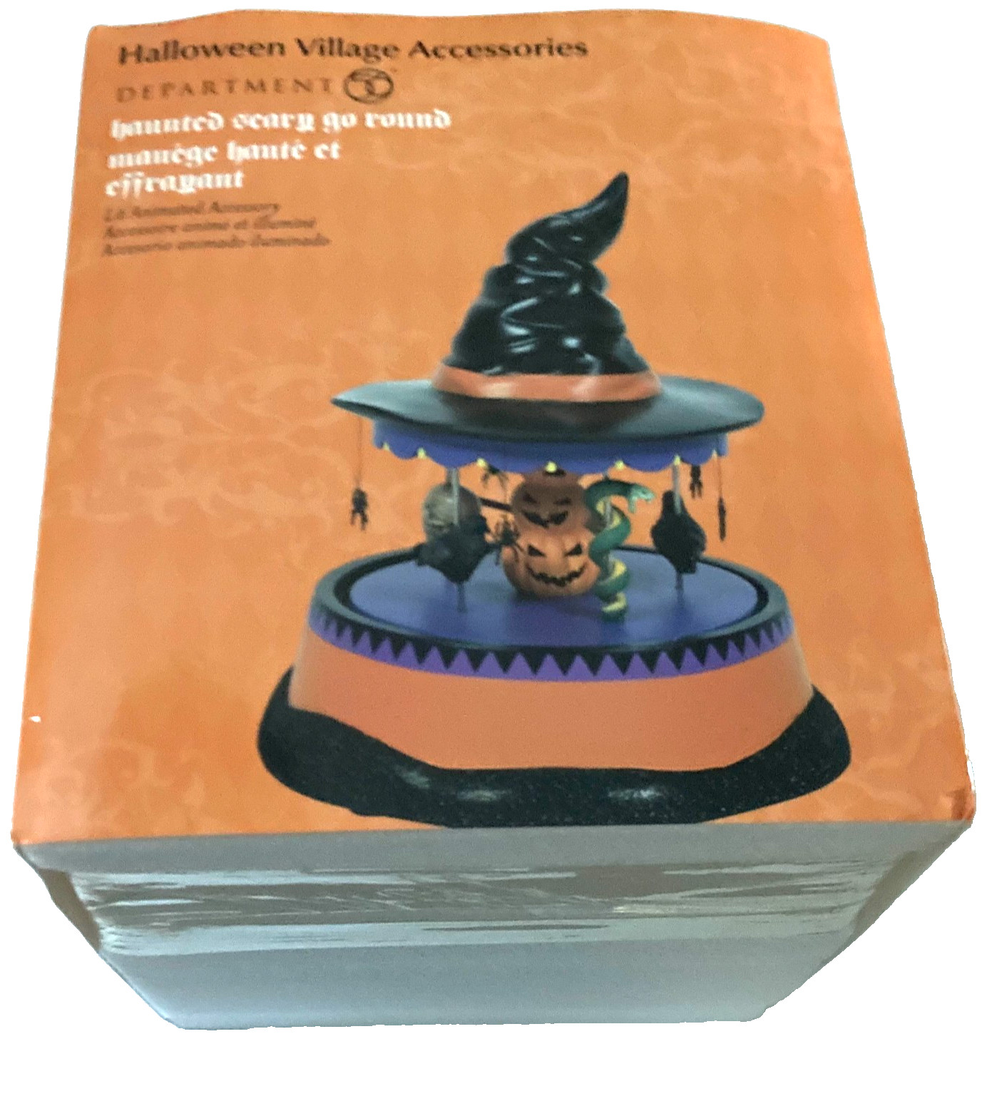 Department 56 Halloween Village Haunted Scary Go Round Lit Animated Accessory