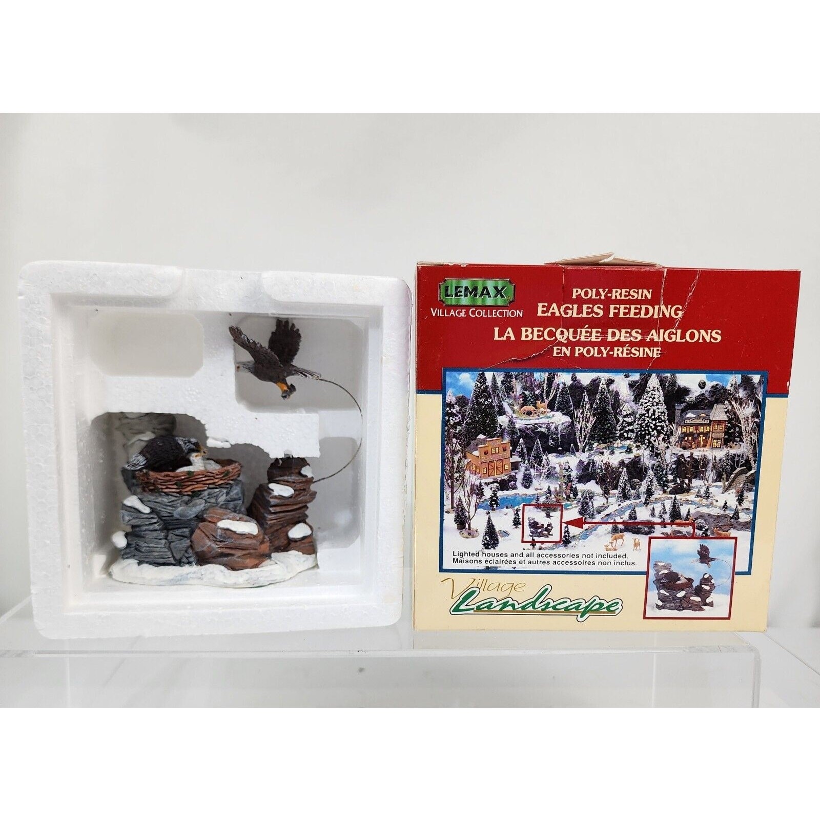 Eagles Feeding Village Accessory 2003 Lemax #33401 Carole Towne Xmas Collection