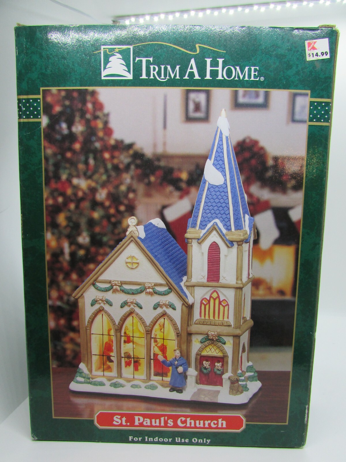 Trim A Home ST. PAULS CHURCH Porcelain Christmas Village House 2000 EUC!