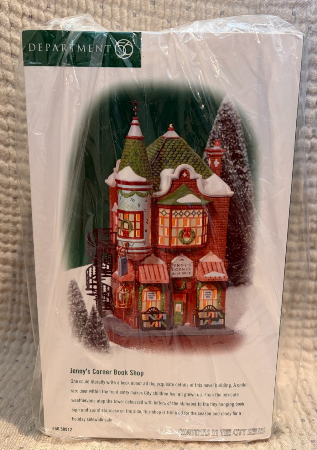 Department 56 Jenny’s Corner Book Shop #58912 Christmas in the City NEW IN BOX