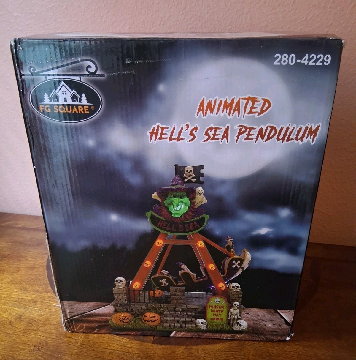 FG Square Animated Halloween Pirate Ship – Hell’s Sea Pendulum – New