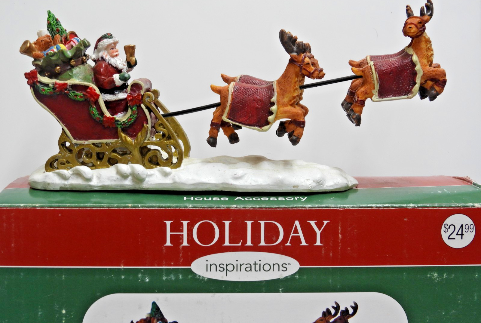 Holiday Inspirations Reindeers Can Fly Santa Sleigh Ride Christmas Decoration