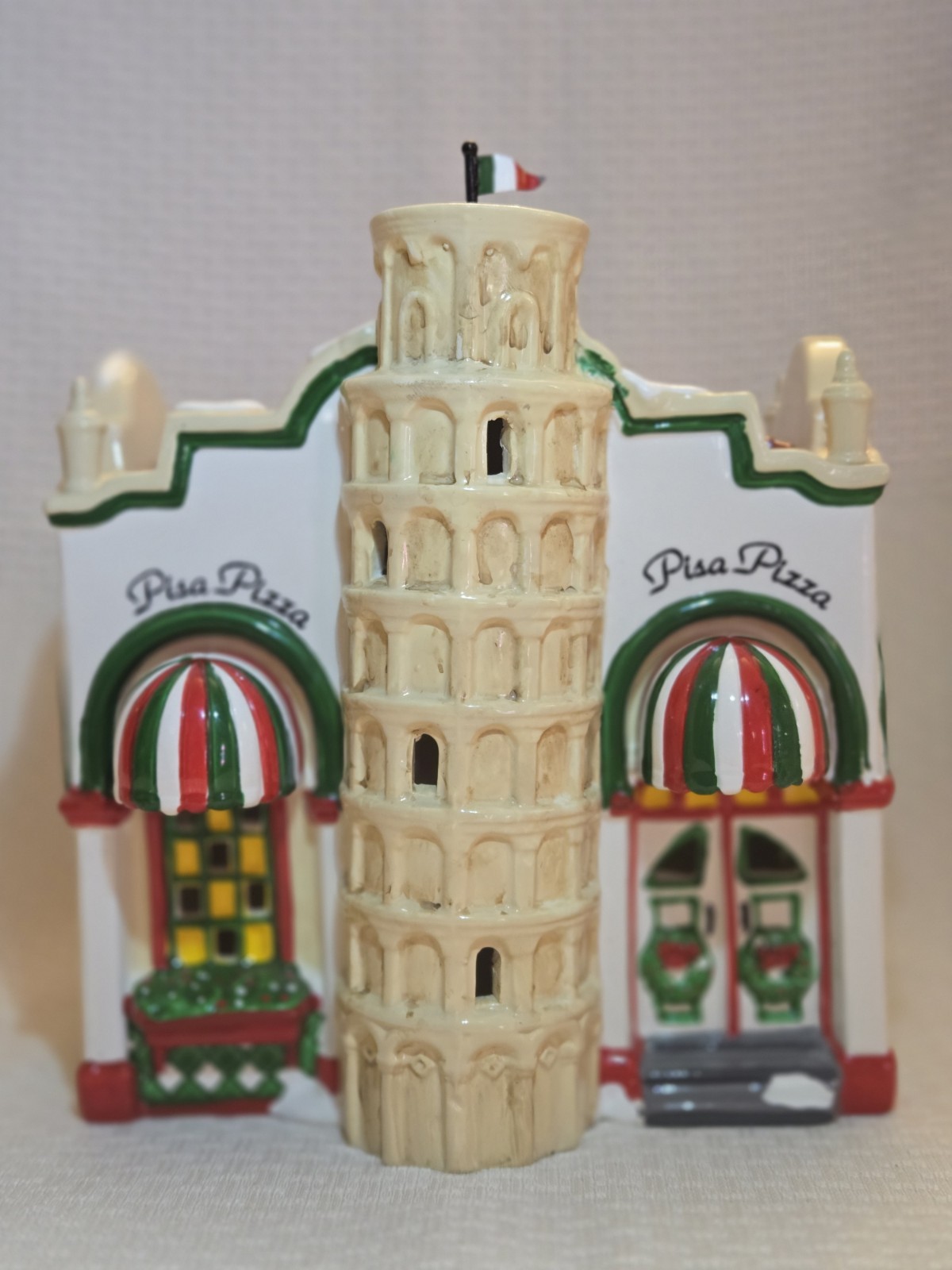 Snow Village Department 56 Pisa Pizza With Box 1995 *Light Not Included *READ