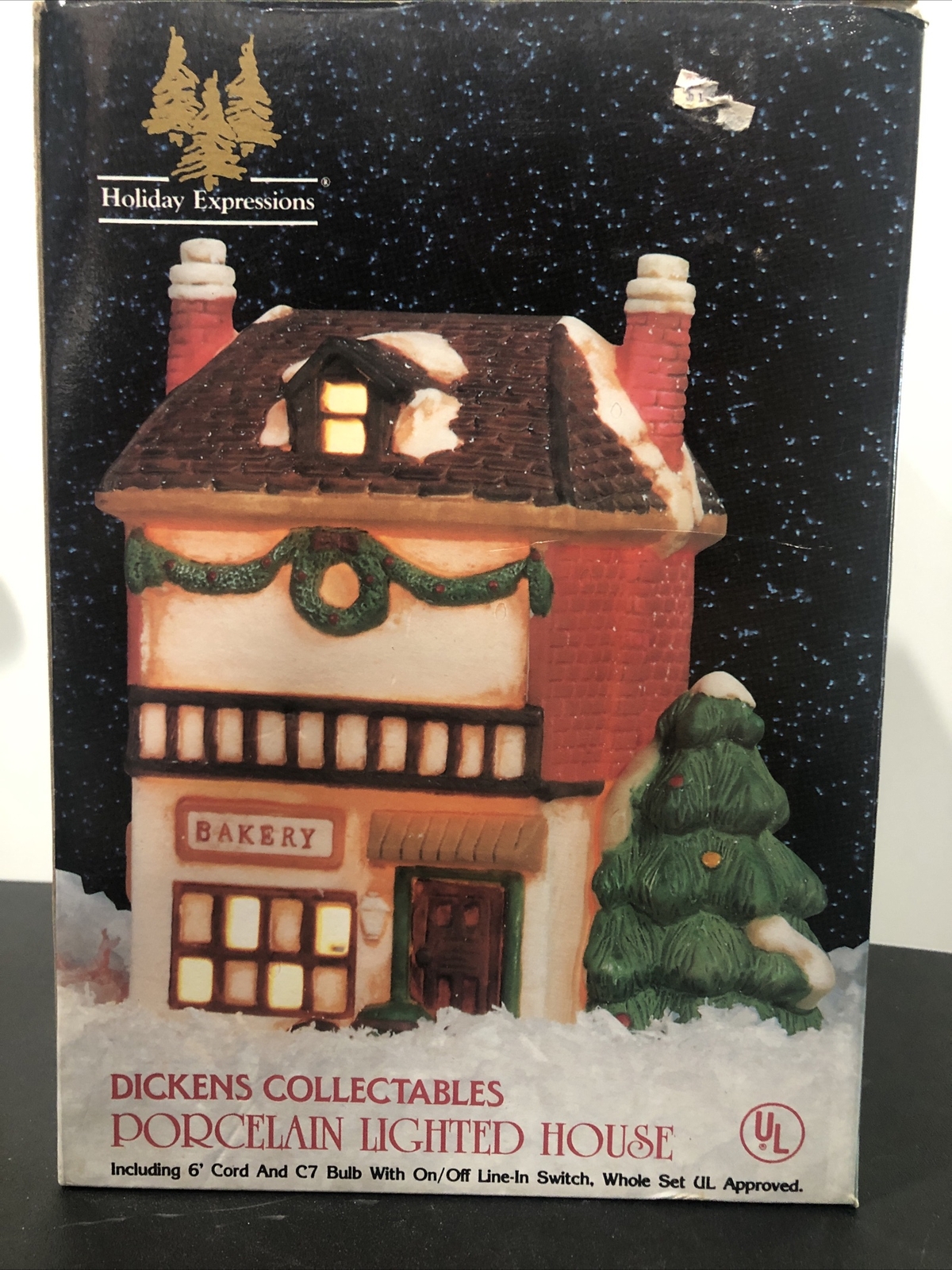 Holiday Expressions Dickens Collectables Porcelain Lighted House Bakery