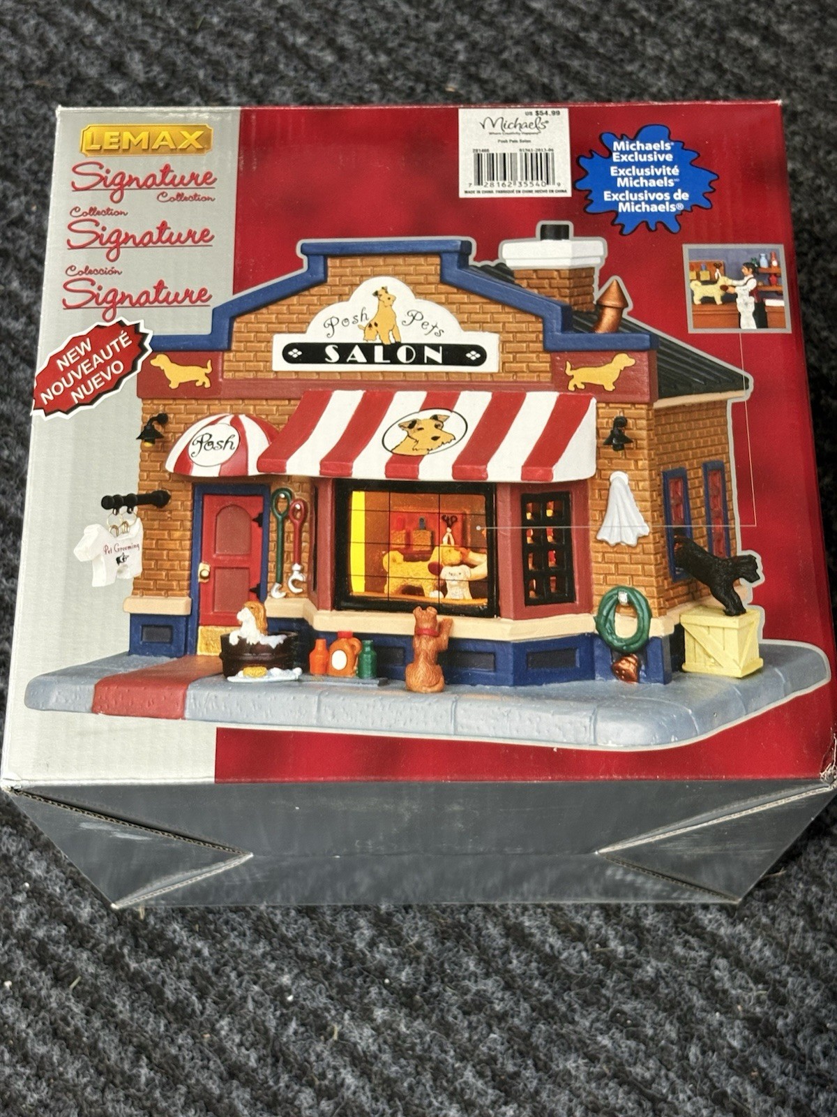 Lemax Signature Collection Posh Pets Salon Christmas Village House 35540 2013