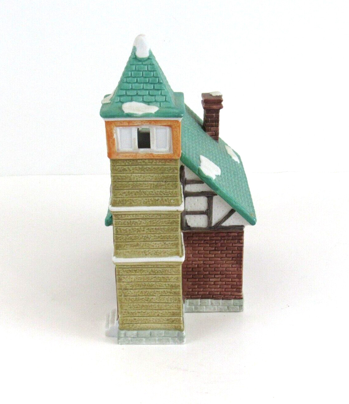 Dickens Collectables Porcelain Hand Painted Fire Station Lighted House Vtg. 1992