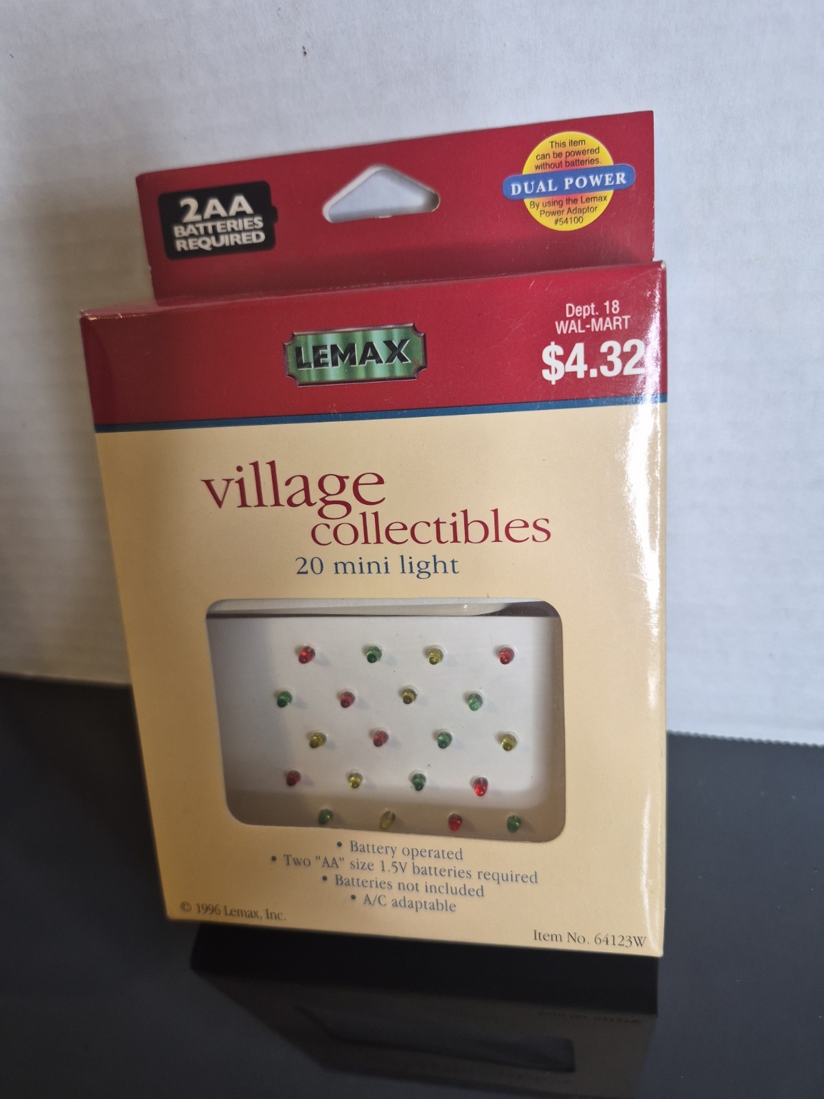 Vintage Lemax 20 Mini Multicolor Lights 1996 Village Collection New
