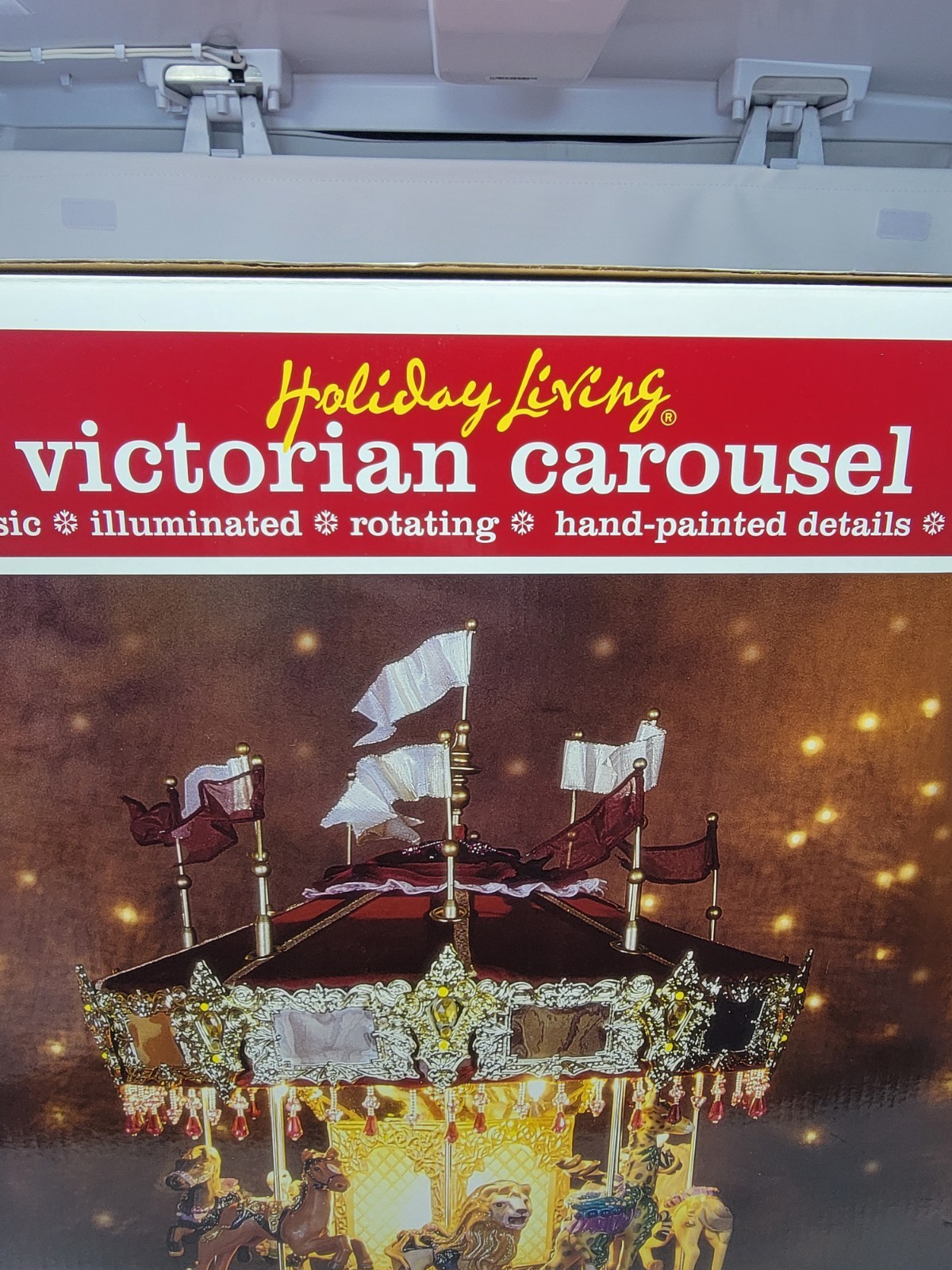 Victorian Carousel Large Illuminated Musical Rotating Christmas Decor
