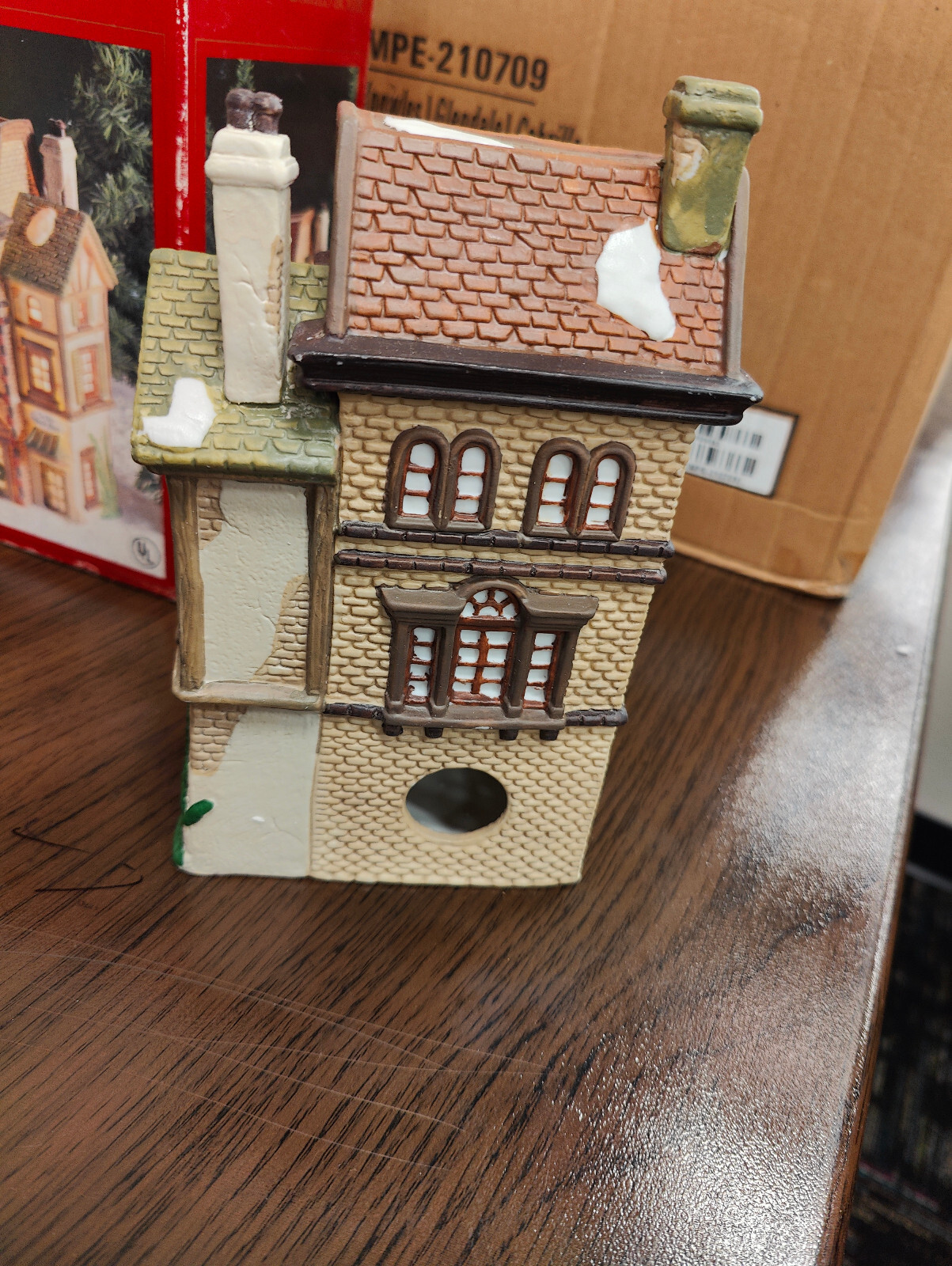 Dickens Keepsake Porcelain Lighted House Old World Curiosity Shop Book Store