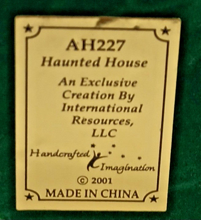 Liberty Falls Village HAUNTED HOUSE AH227 2001 Miniature Bldg. Halloween NO BOX