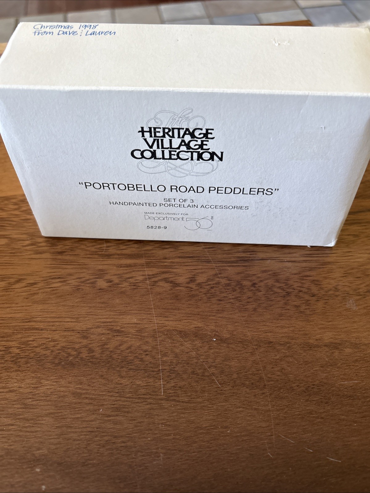 Dept. 56 Heritage Village “Portobello Road Peddlers” 3 Piece Set 5828-9 Vintage