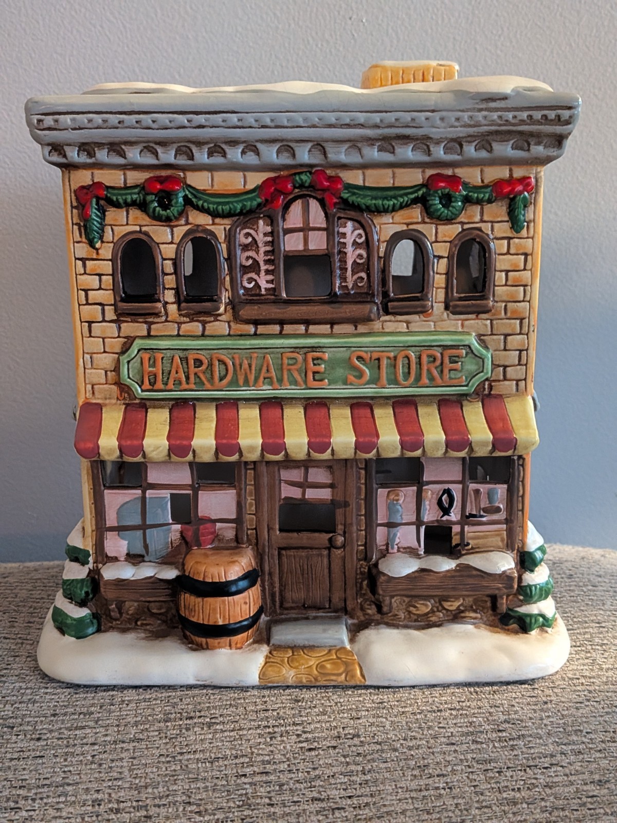 Lefton Colonial Village Hardware Store 1989 Vintage Christmas Building 07340