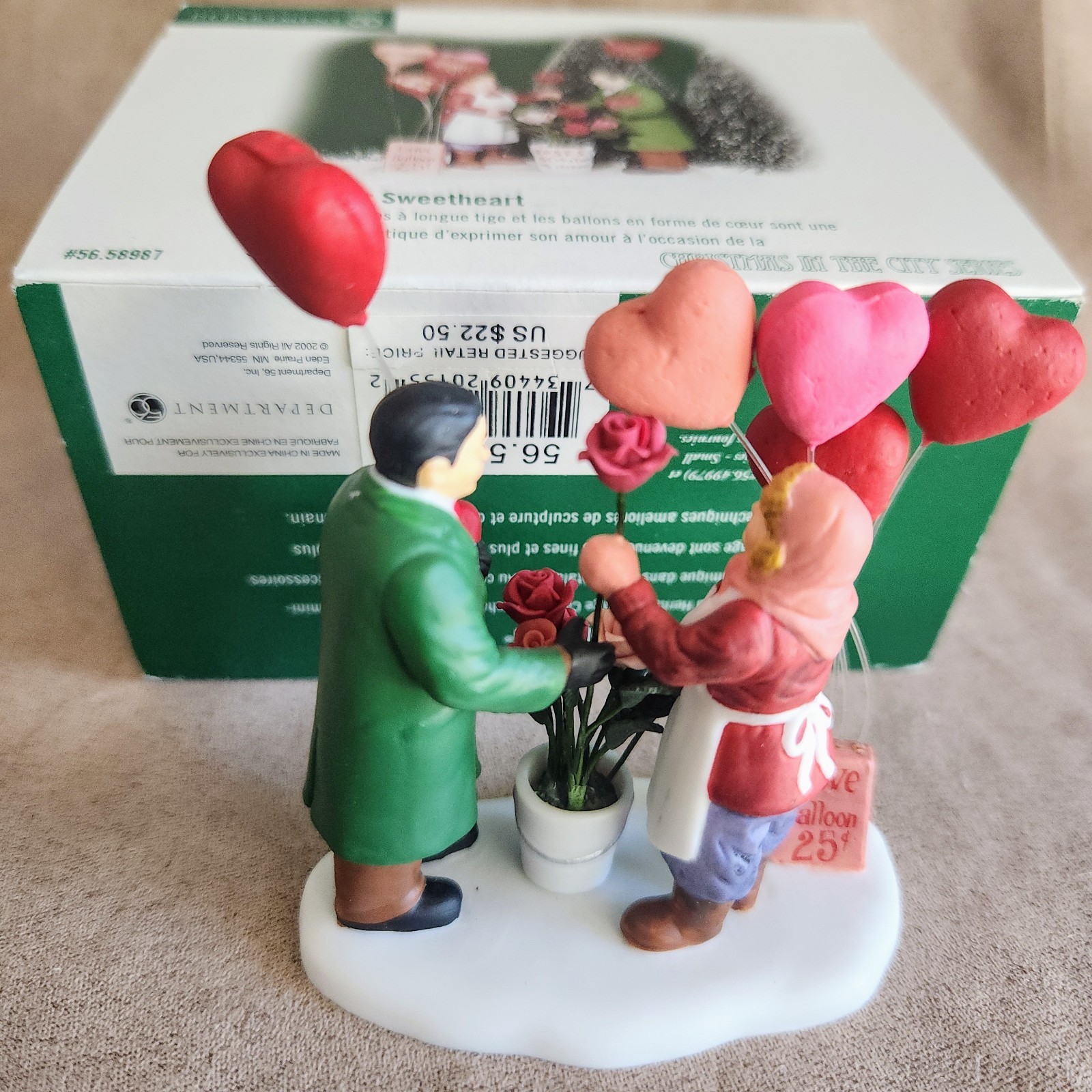 For Your Sweetheart #58987 Department 56 Christmas In The City -BUYER GUARANTEE