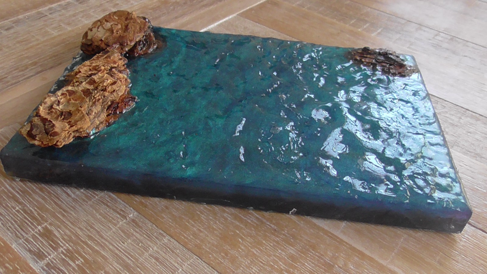 9″ x 6″ Resin Lake Ocean for Village Displays Dioramas Fairy Garden #582