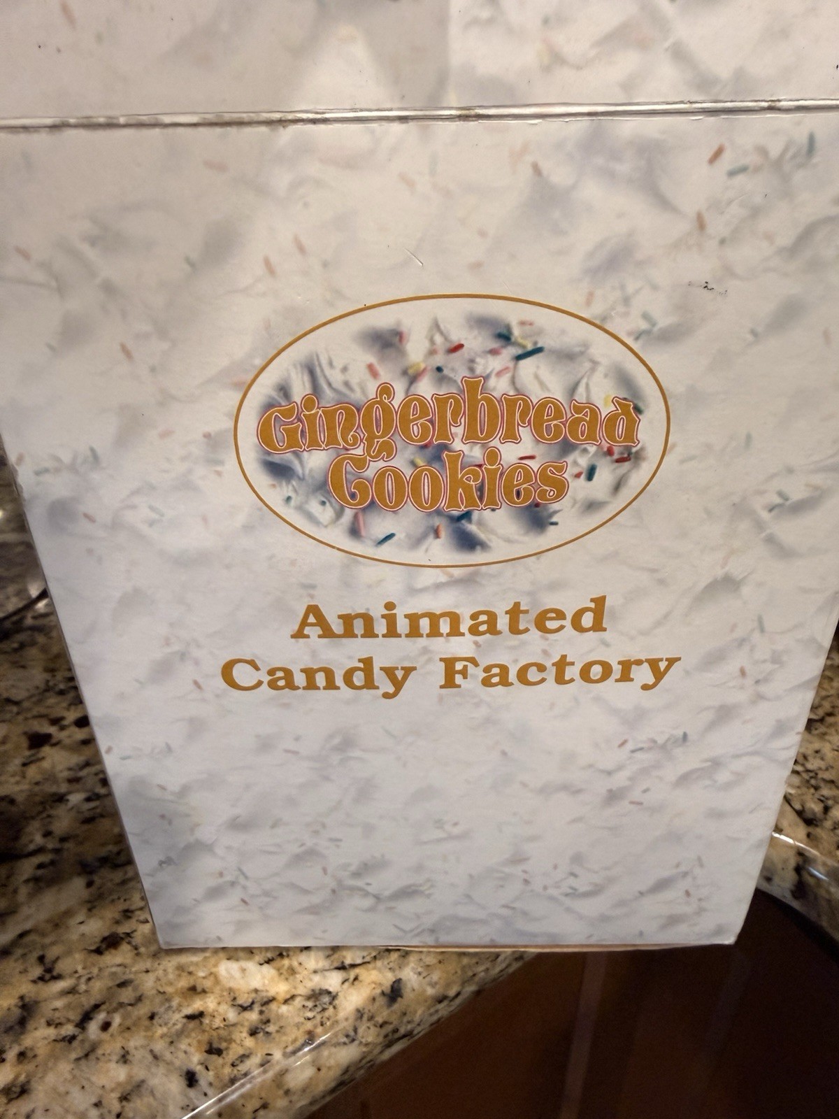 RARE Animated Candy Factory Gum Drop Ginger Bread House Store Christmas Village