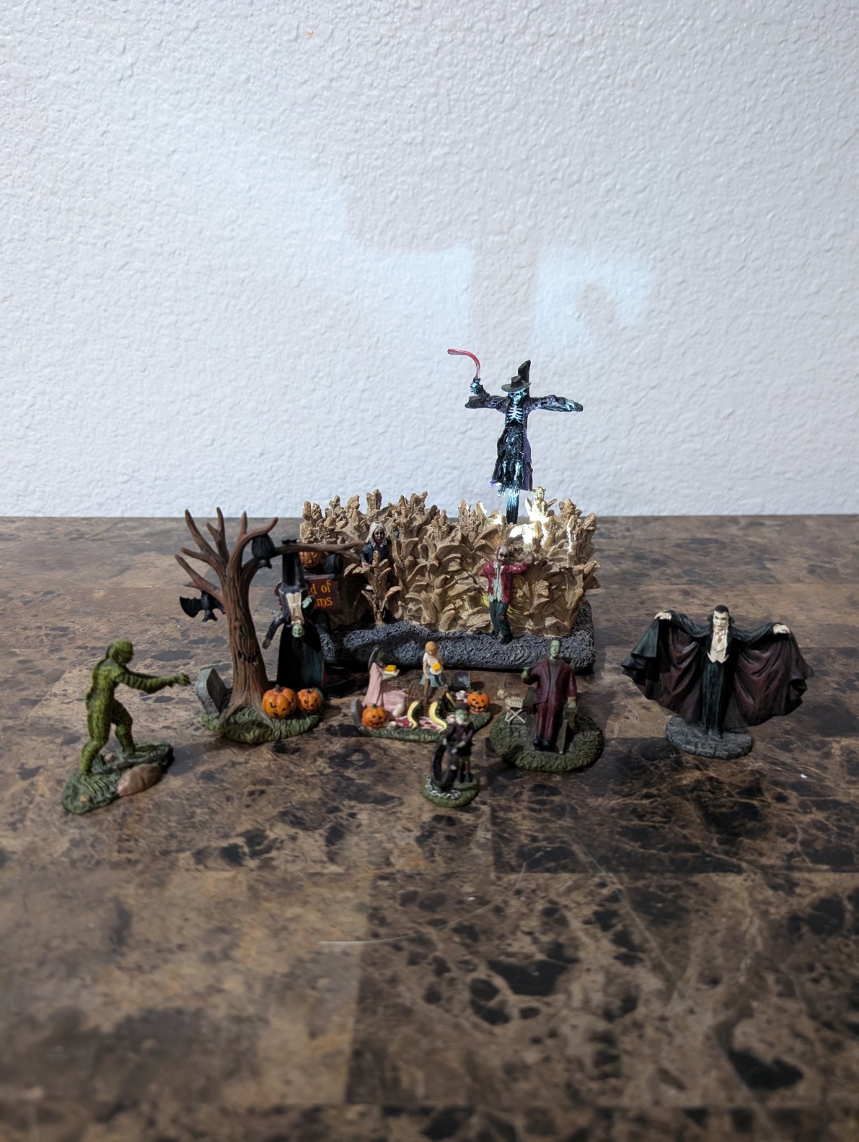 Lot Of Hawthorne Village Halloween Character Figurine Collectibles