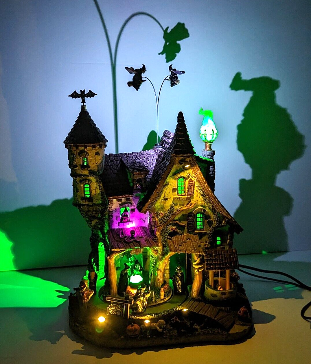 Lemax Spooky Town Wicked Garden Coven Witches Castle Animated Sound LED’s