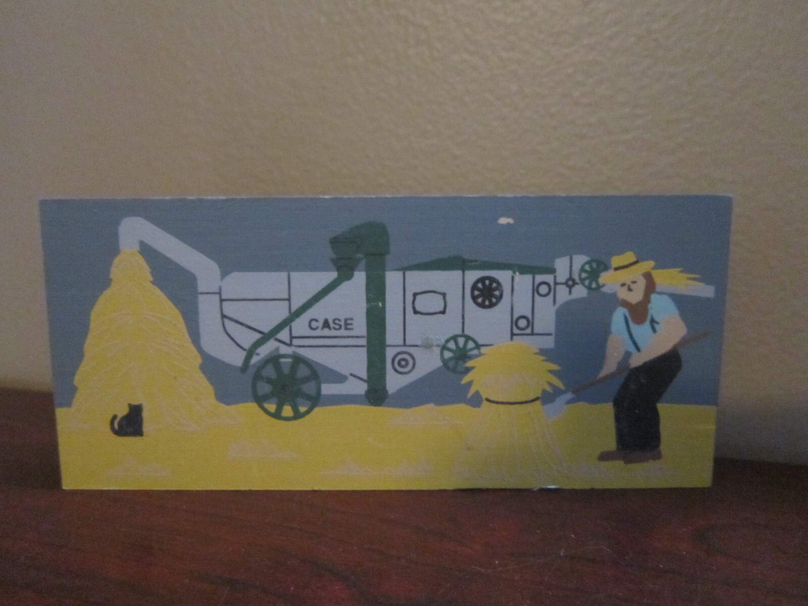 THRESHING THE GRAIN AMISH ACCESSORY CAT’S MEOW VILLAGE WOOD SMITHVILLE OHIO