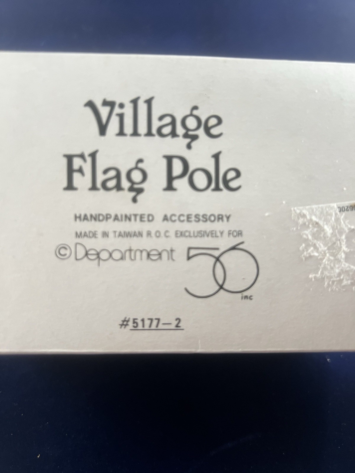 Dept 56 Village Flag Pole Snow Village Accessory #5177-2 Hand Painted