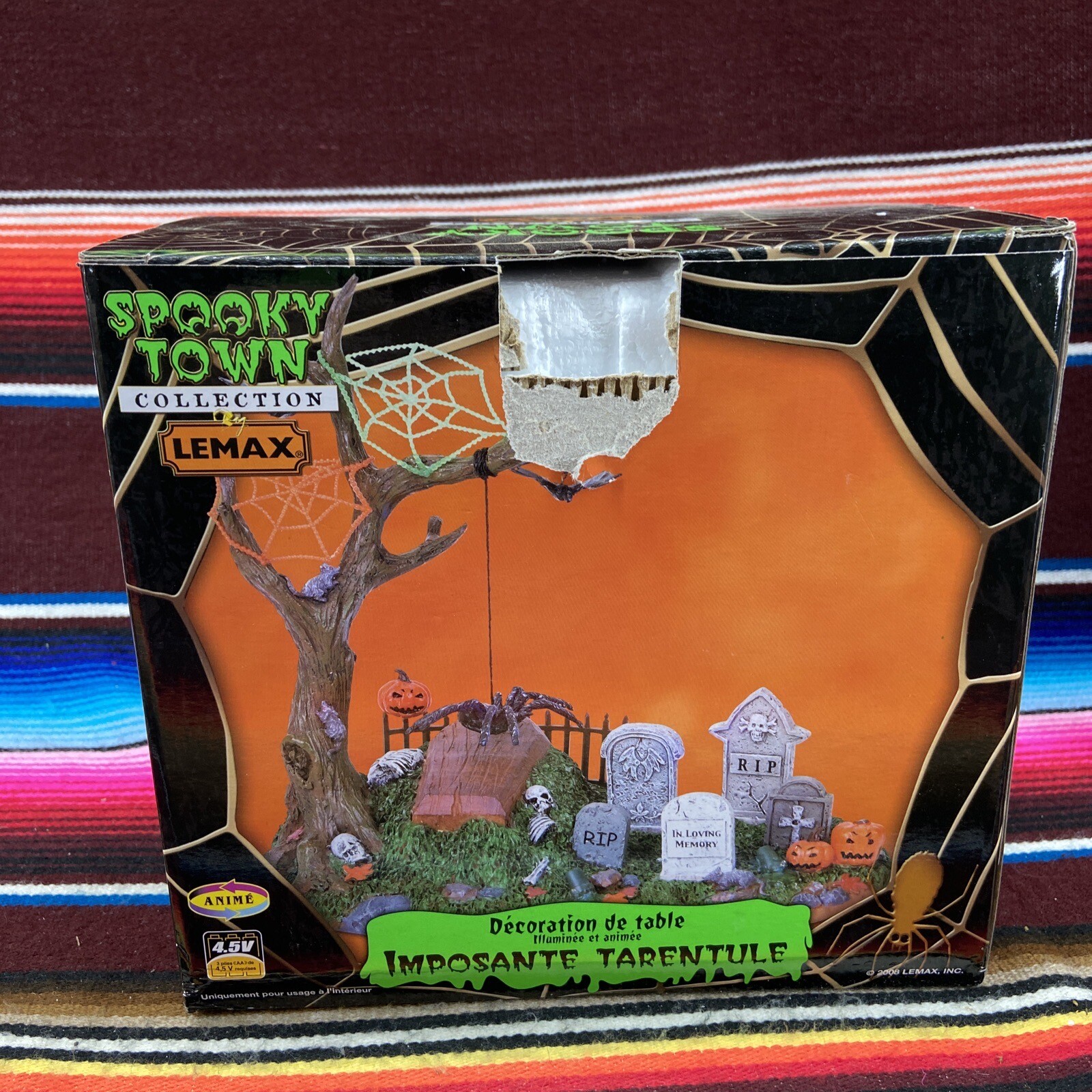 Lemax 84743 BIG TARANTULA Spooky Town Table Accent Halloween Decor 280-0848