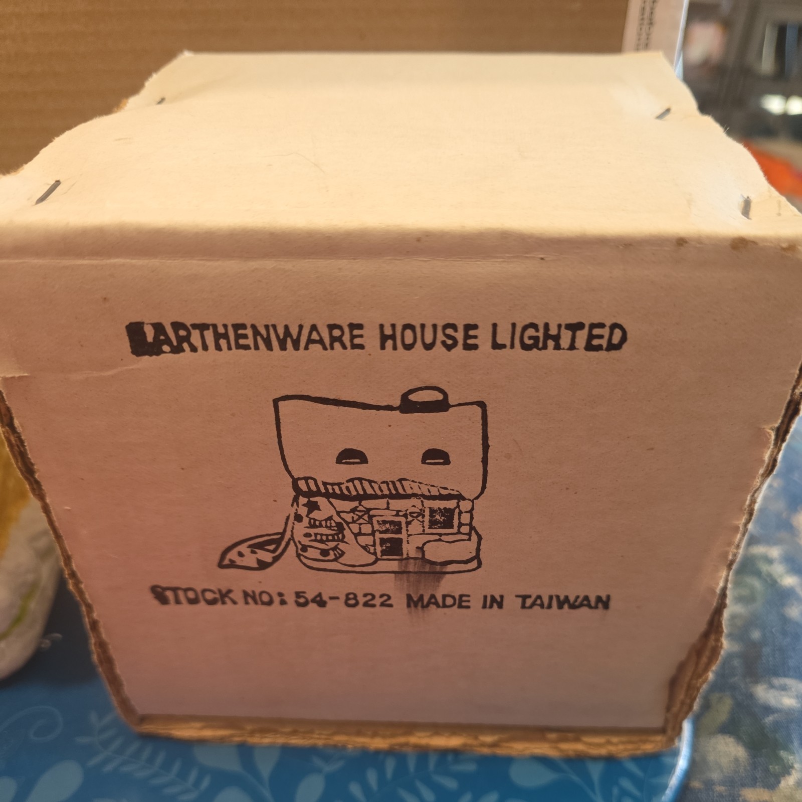 Vintage 6″ Earthenware Porcelain Lighted Christmas Village House Works