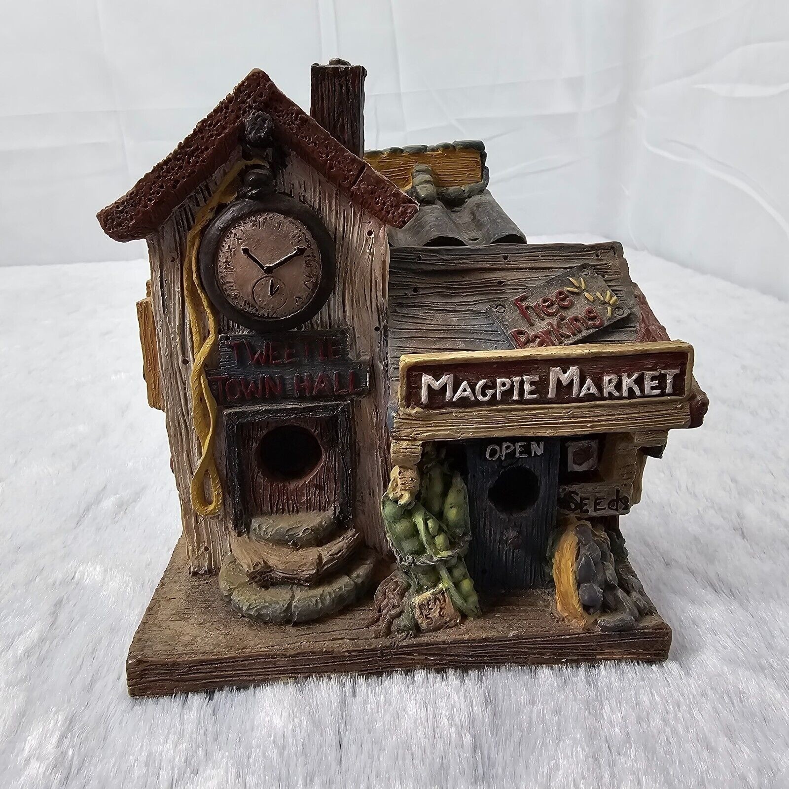 Boyds Bears Cottages Set of 2 4.5×7 Magpie Market Garden Shop Motel Hardware