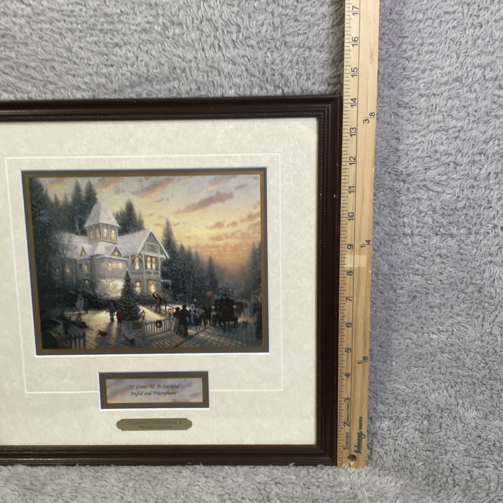 Thomas Kinkade Victorian Christmas I Painting Framed COA 1 Of 3 In Series