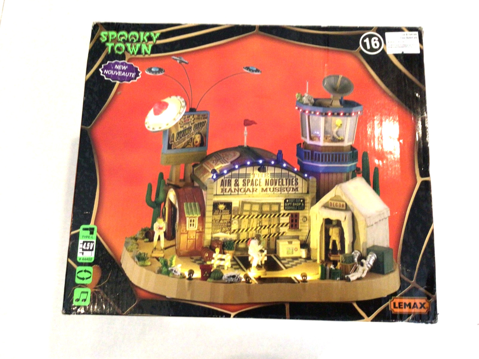 Lemax Spooky Town The Air & Space Novelties Hangar Museum #55301 Display model