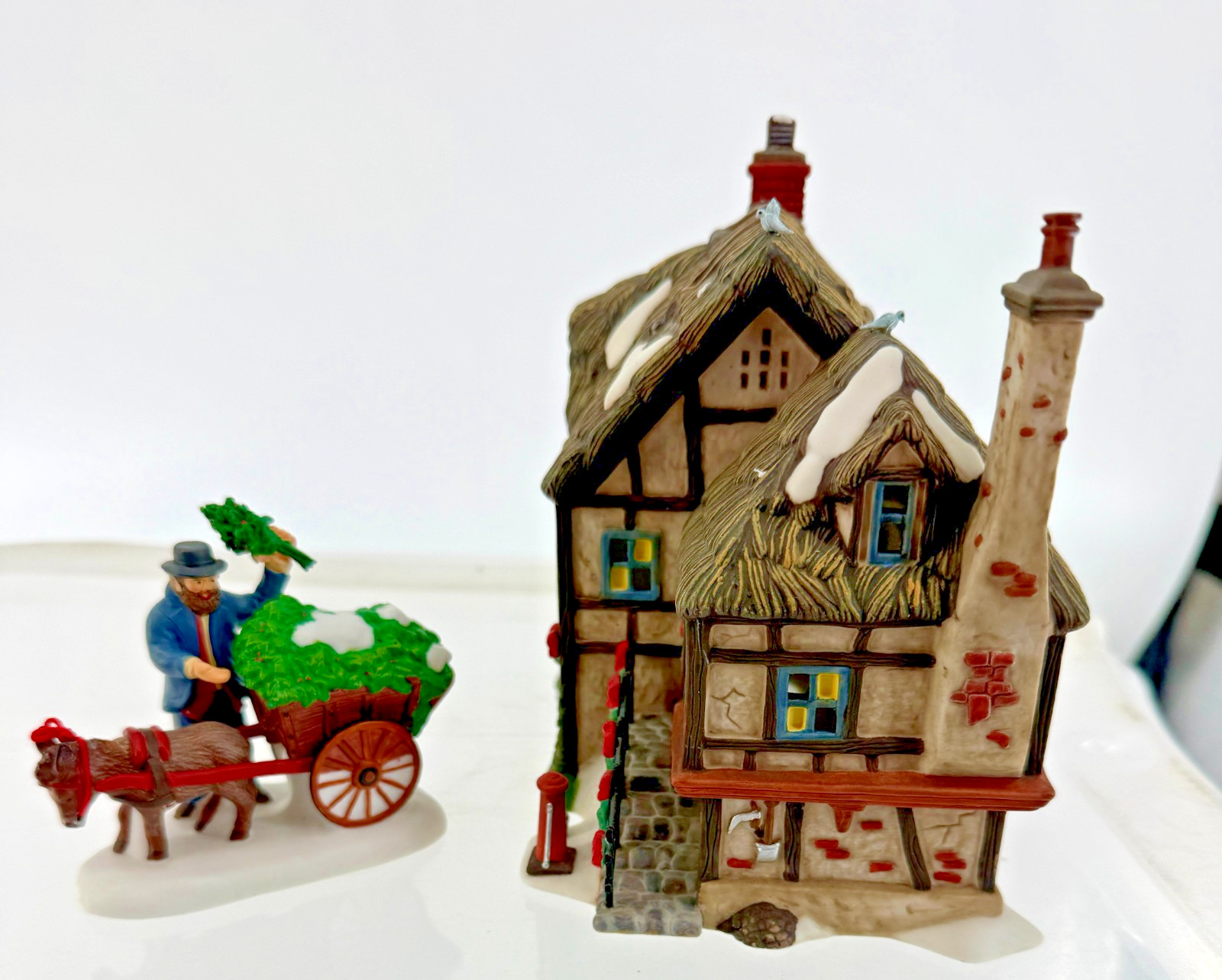 Department 56 Dickens Village Codington Cottage Bringing Home The Holly Set