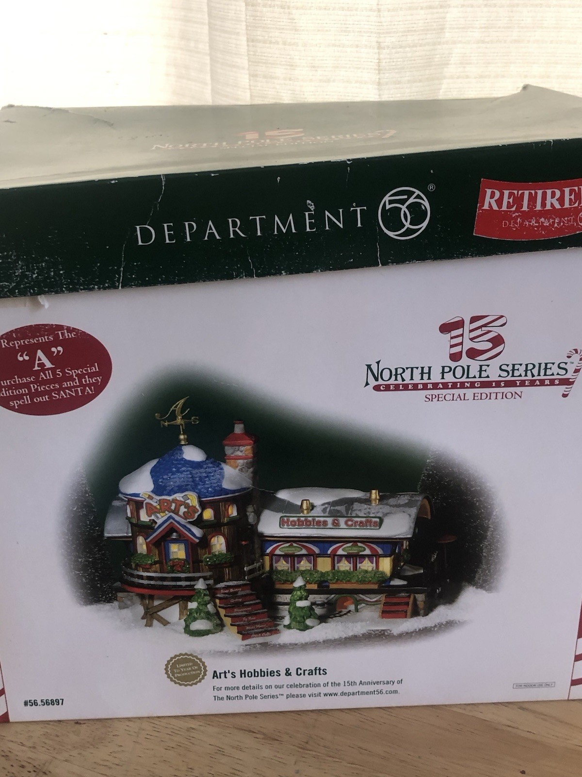 Dept 56 Art’s Hobbies & Crafts #56.56897 15th Anniversary Special Edition