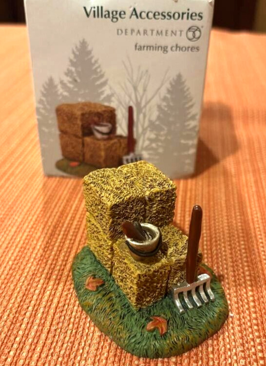 Dept 56 Halloween “Farming Chores” Brand New- Village Accessory